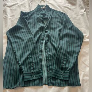 NWT Express green and black blouse